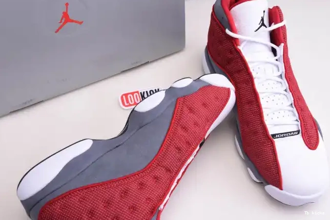 Reps TBK Jordan Grey Flint 414571-600 Retro 13 Air Red Gym 0416